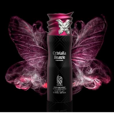 Cristalla Beaute 200ml Body Spray by Nylaa (Pack of 12)