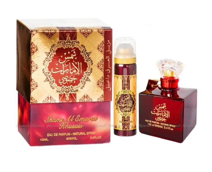 Shams Al Emarat Khususi 100ml + Deo Eau De Parfum by Ard Al Zaafaran