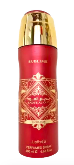 Badee al Oud Sublime 200ml Body Sprays by Lattafa (Pack of 12)