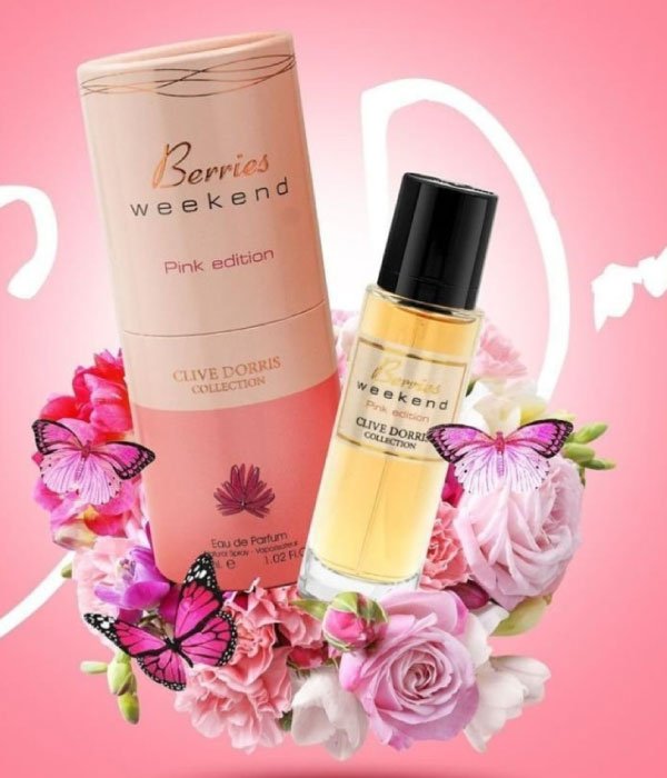 Pack of 12- Berries Weekend Pink 30ml by Clive Dorris Collection- Fragrance World