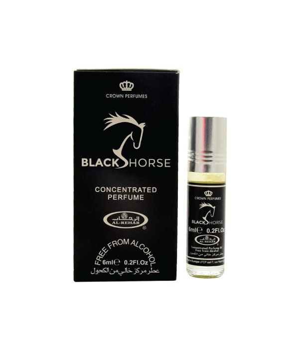 Pack of 6 - Black Horse  6ml Perfume Oil by Al Rehab