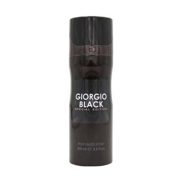 Pack of 6- Giorgio Black Special Edition 200ml Deodorant by Fragrance World
