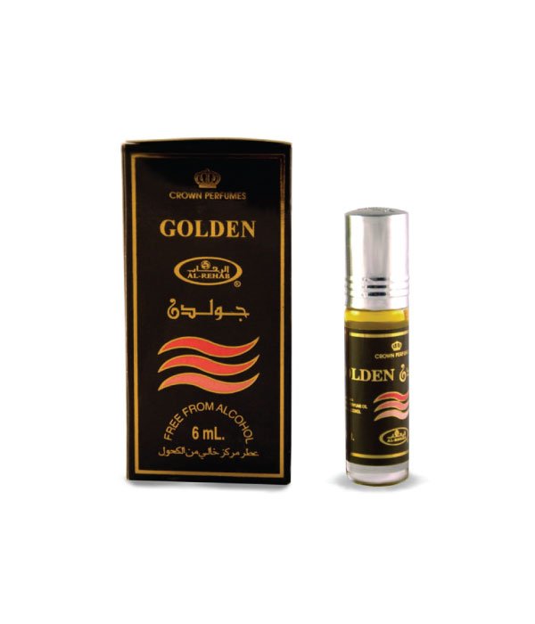 Pack of 6 - Golden  6ml Perfume Oil by Al Rehab
