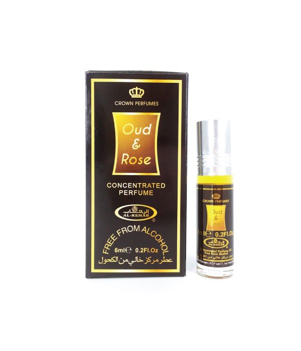 Pack of 6 - Oud & Rose  6ml Perfume Oil by Al Rehab