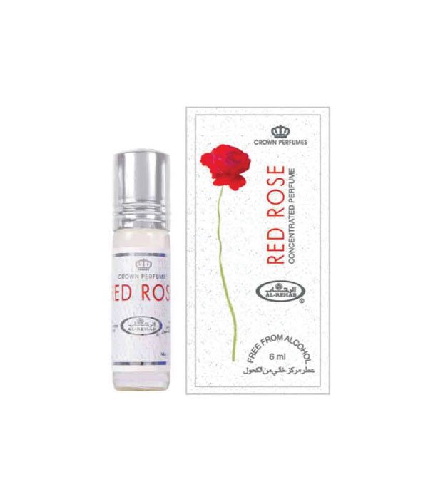 Pack of 6 - Red Rose  6ml Perfume Oil by Al Rehab