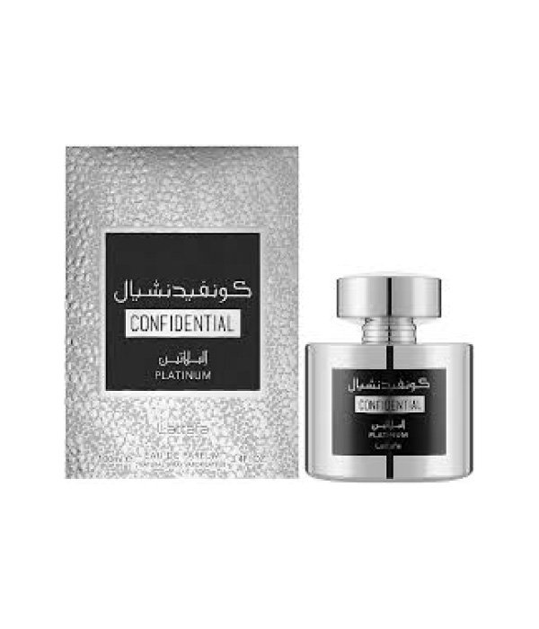 Confidential Platinum 100ml by Lattafa Perfumes- Eau De Parfum